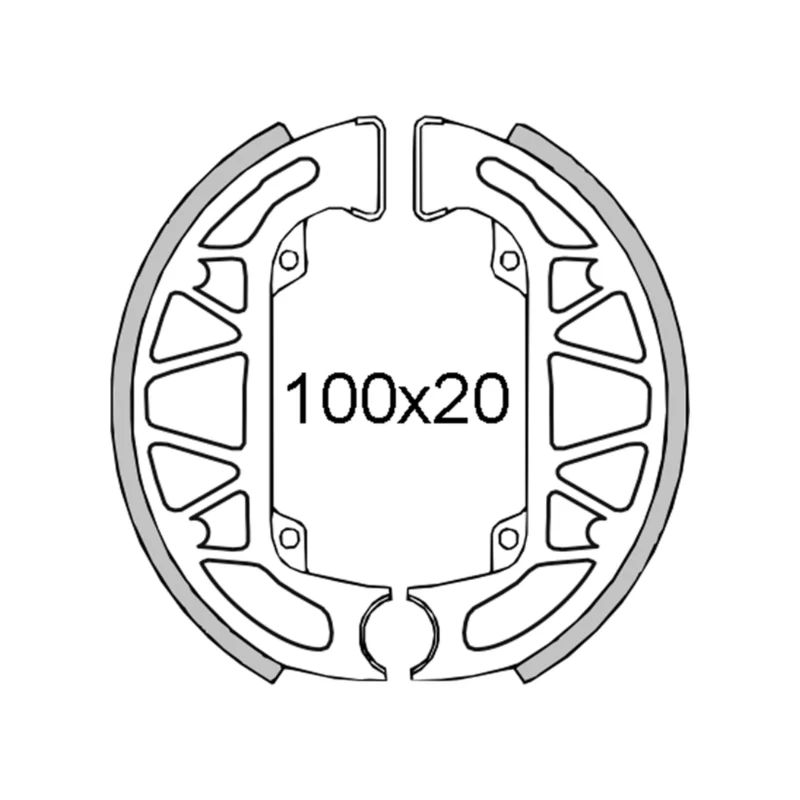 Segment de frein Avant/Arrière RMS 100x20MM Piaggio Zip Type 1 / Type 2