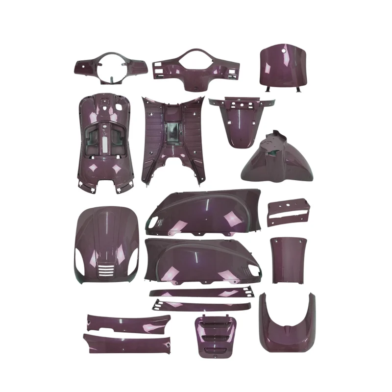 Ensemble de carrosserie Phare rond violet bordeaux pour AGM VX50 / BTC Riva