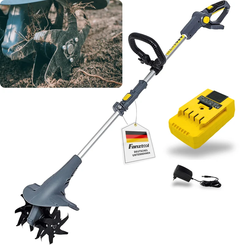 Neuwertig - FANZTOOL 20V Motorhacke Bodenhacke Gartenhacke Kultivator