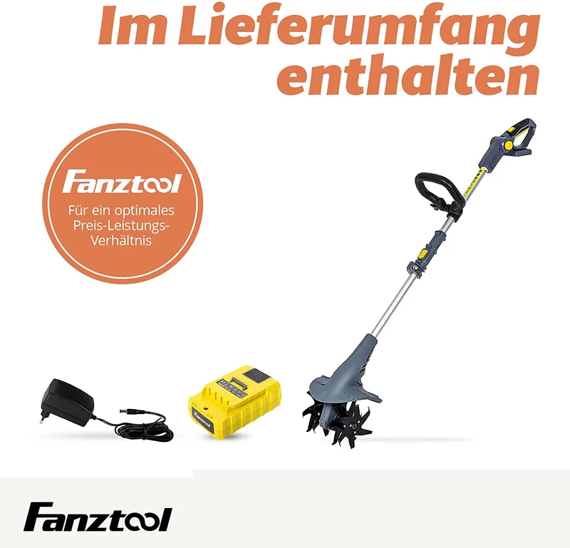 Neuwertig - FANZTOOL 20V Motorhacke Bodenhacke Gartenhacke Kultivator