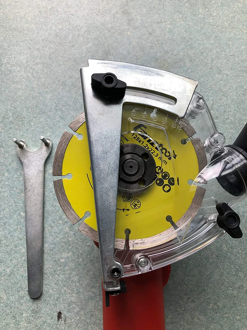 Neuwertig - 03 FANZTOOL Diamant-Trennscheibe Diamanttrennscheibe, Trennscheibe 125 mm x 22,2 mm mit Universal Absaughaube für Staubfreie Arbeit