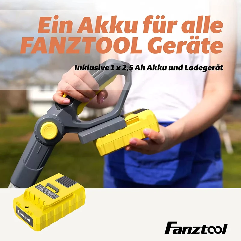 022 FANZTOOL 20V Akku Heckenschere, Hochentaster, Rasentrimmer (3-in-1)