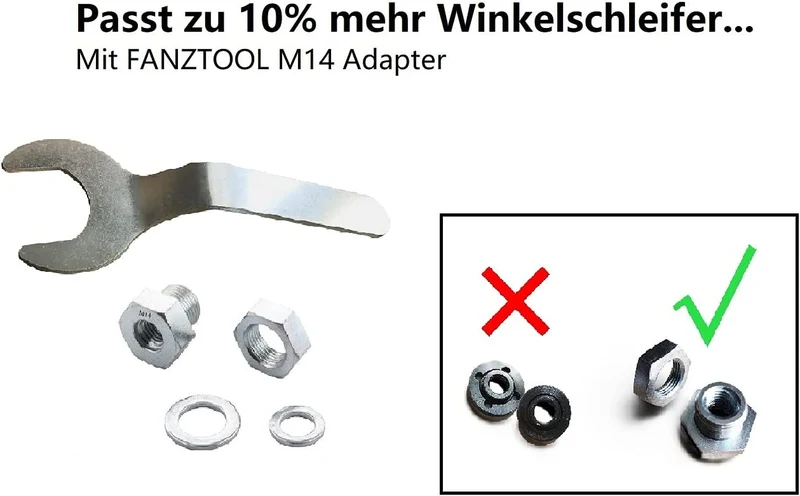 #6 FANZTOOL Diamantschleiftopf 2 * 125 mm mit universal Absaughaube Staubsaugung für Winkelschleifer Betonschleifer