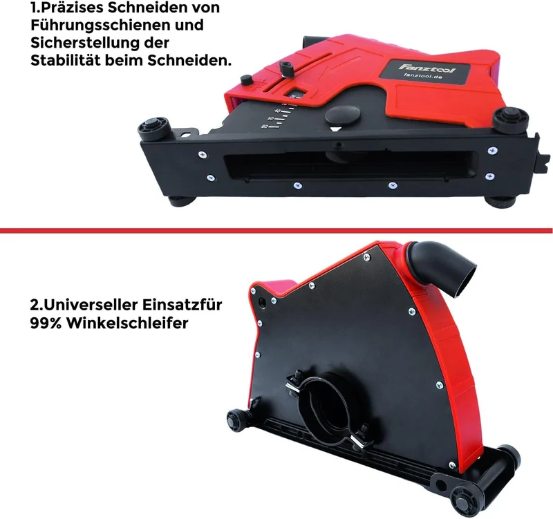 FANZTOOL Universal Absaughaube für Winkelschleifer mit 230mm Trennscheiben