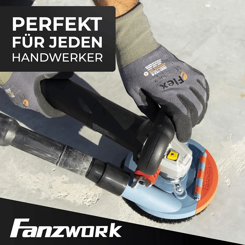 FANZWORK Absaughaube für Winkelschleifer inkl. 125 mm Diamantschleiftopf PROFI QUALITÄT #7