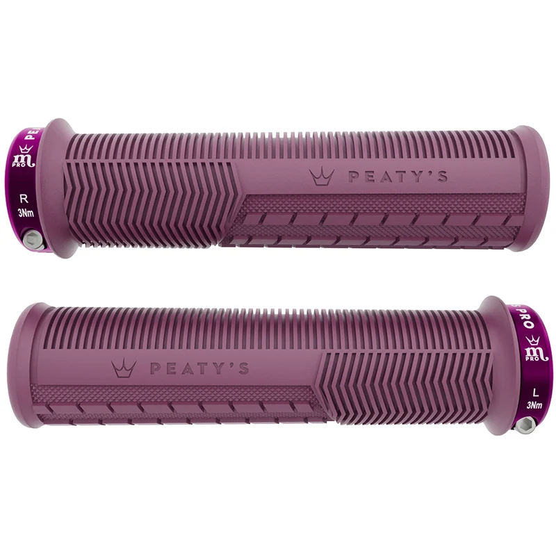 Poignées Peaty's Monarch Pro Mushroom fin (30-32mm) Supersoft Plum Purple