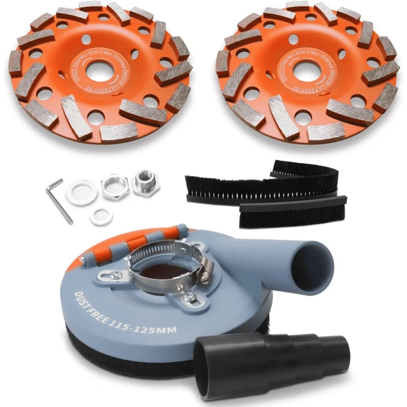 Gebraucht - #8 FANZTOOL Absaughaube für Winkelschleifer inkl. 2 x 125mm + Diamantschleiftopf Premium