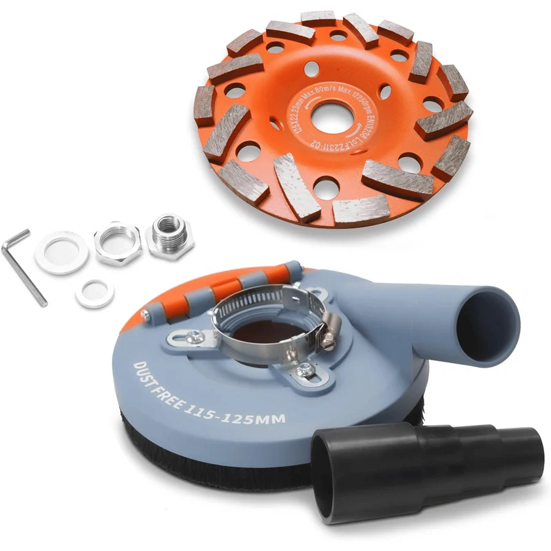 Neuwertig - #7 FANZTOOL Absaughaube für Winkelschleifer 125mm + Diamantschleiftopf Premium