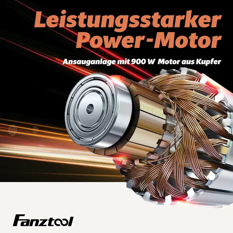 Gebraucht - Mobile Absauganlage 900W mit wiederverwendbaren Staubbeutel und Metallgehäuse FZ-BV6902
