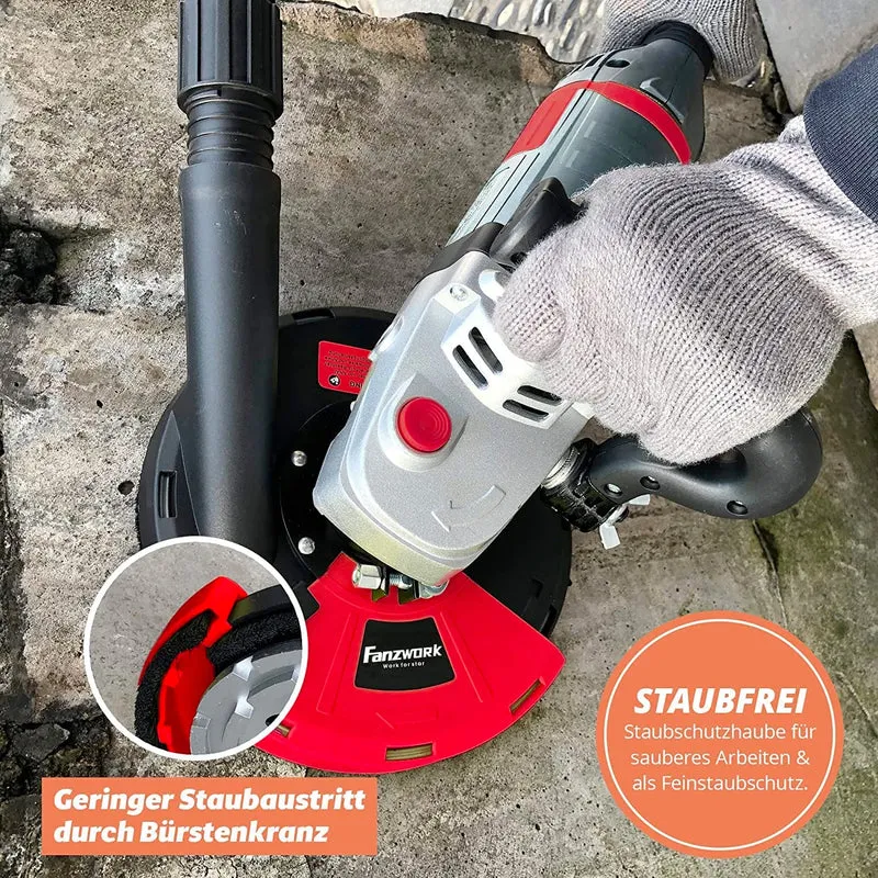 Gebraucht - FANZWORK Betonschleifer Betonfräse 2000W Set mit 180mm Diamantschleiftopf und Absaughaube FT-2301