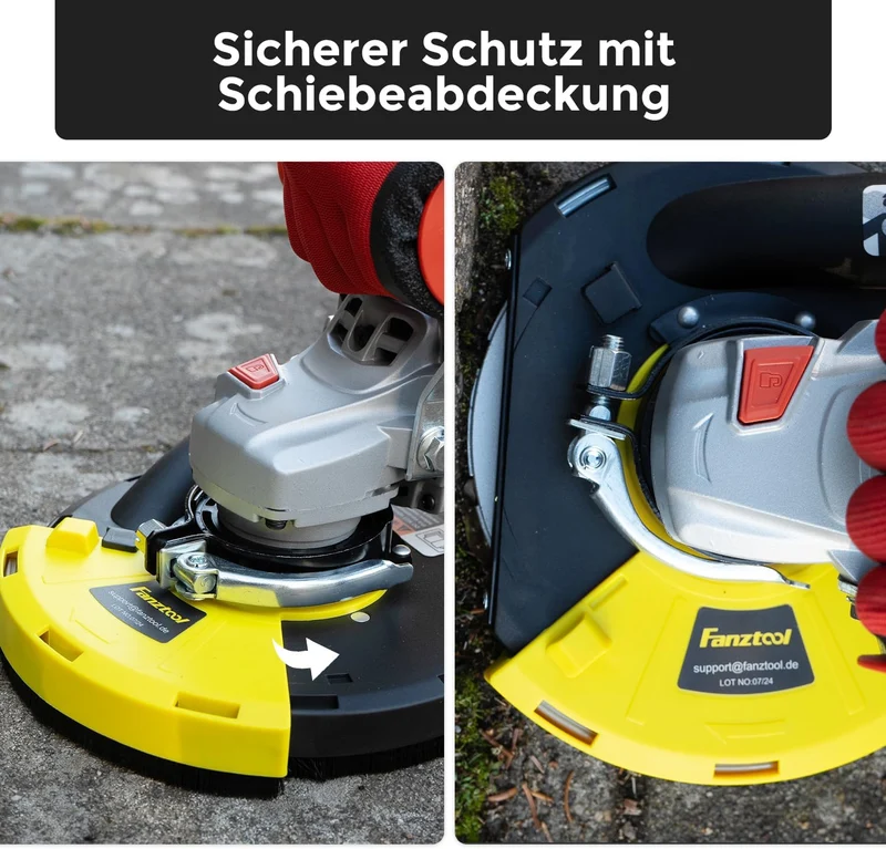 Neuwertig - #5 FANZTOOL Winkelschleifer Absaughaube 150/180 mm + 2 x Diamantschleiftopf