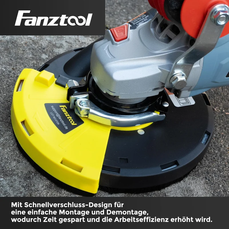 Neuwertig - #5 FANZTOOL Winkelschleifer Absaughaube 150/180 mm + 2 x Diamantschleiftopf