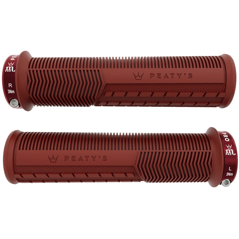 Poignées Peaty's Monarch Pro Mushroom fin (30-32mm) Supersoft Brick Red