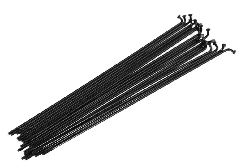 Rayons Funn J-Bend 290mm, Triple Butted 14g stainless steel, 32 pcs, noir.