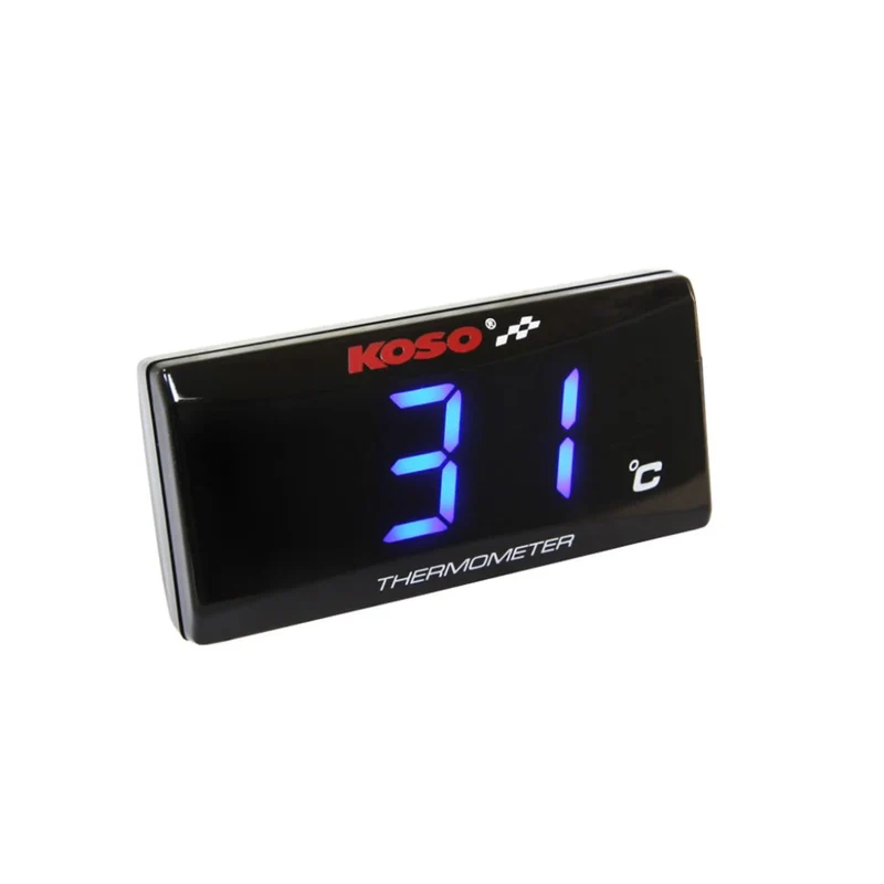 Jauge de température Koso Super Slim Style 0-120 degrés bleu