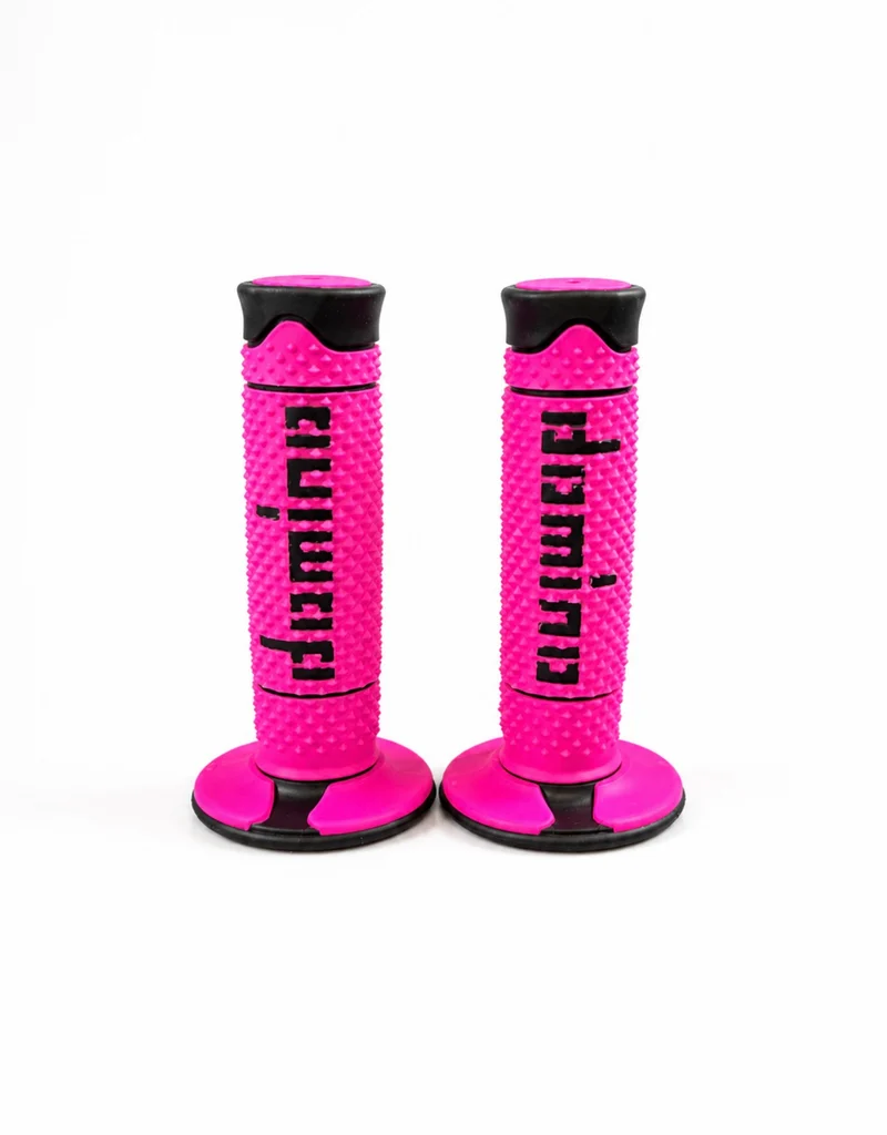 Poignées Domino Pink Race – Caoutchouc bi-composant