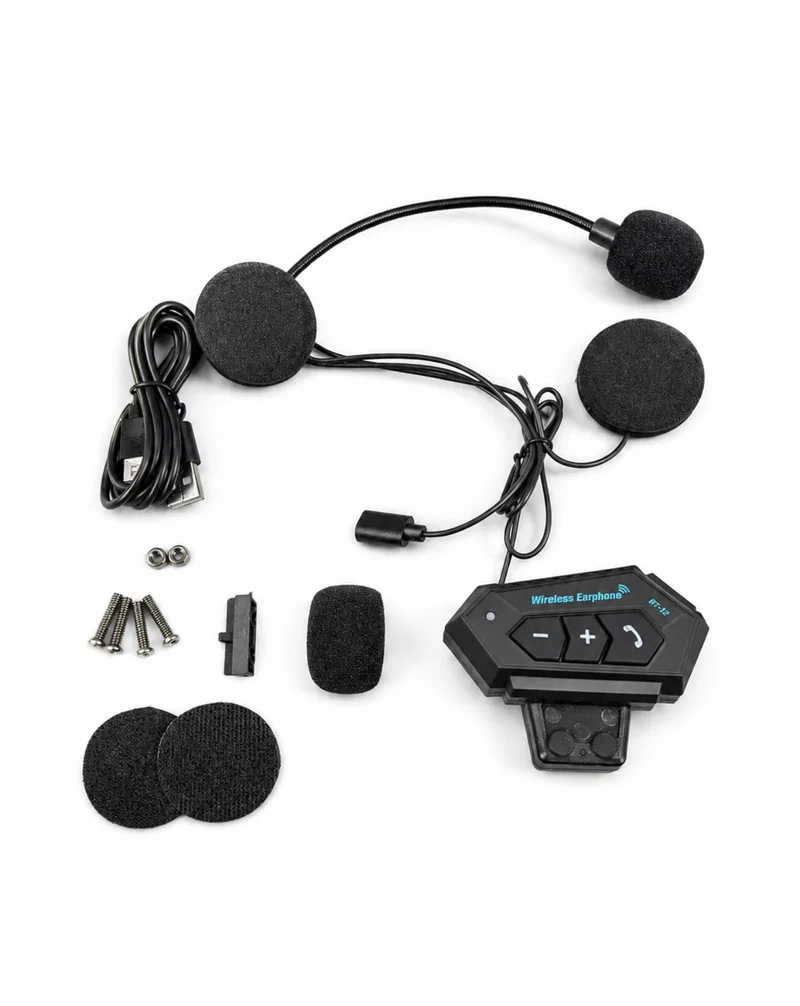 Kit Intercom Sans Fil Mains Libres – Casque Cross, Jet, Intégral