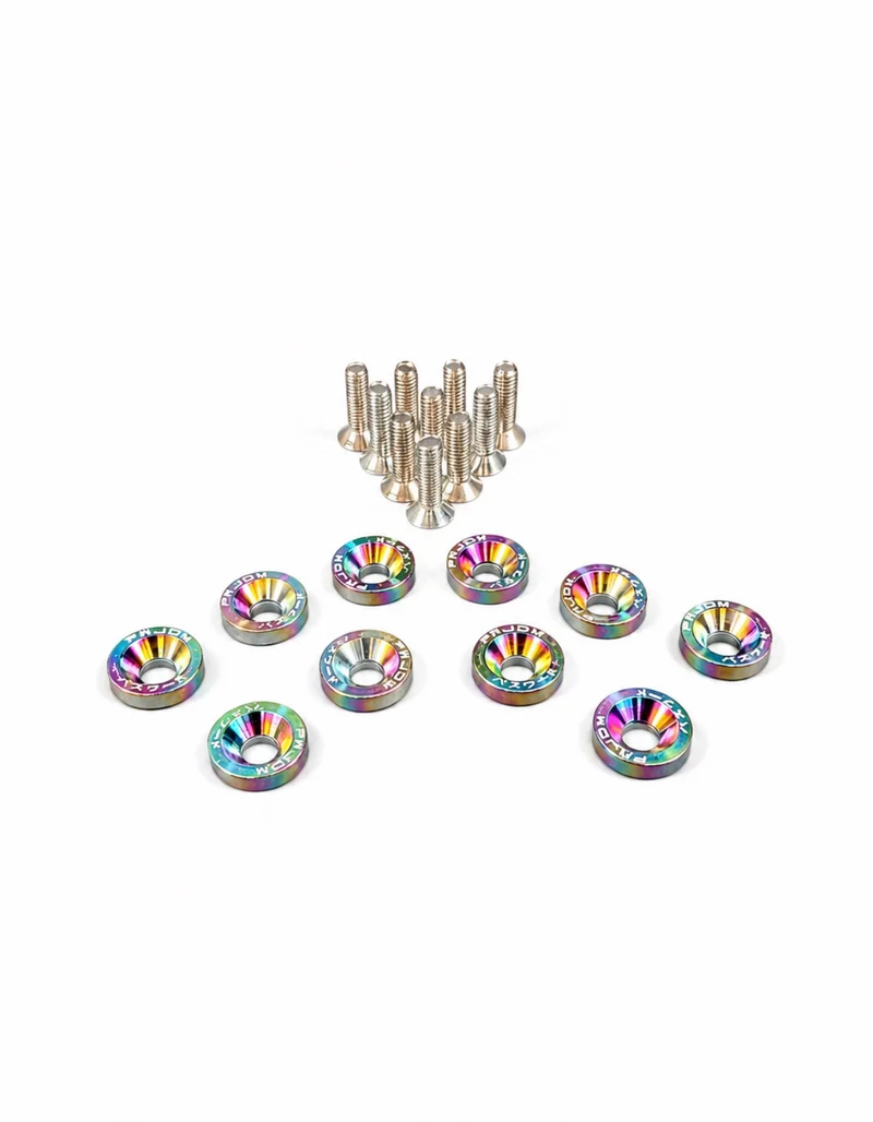 Vis M6 inox + rondelles Neochrome – pack x10