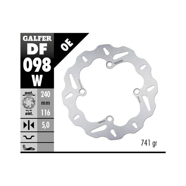 Disco de freno trasero Honda X-ADV 750 17- Galfer