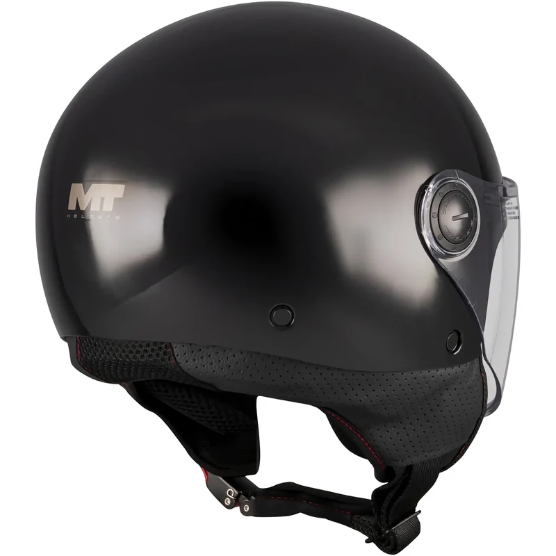 Casco MT Street S Pure A1 - Negro Brillo