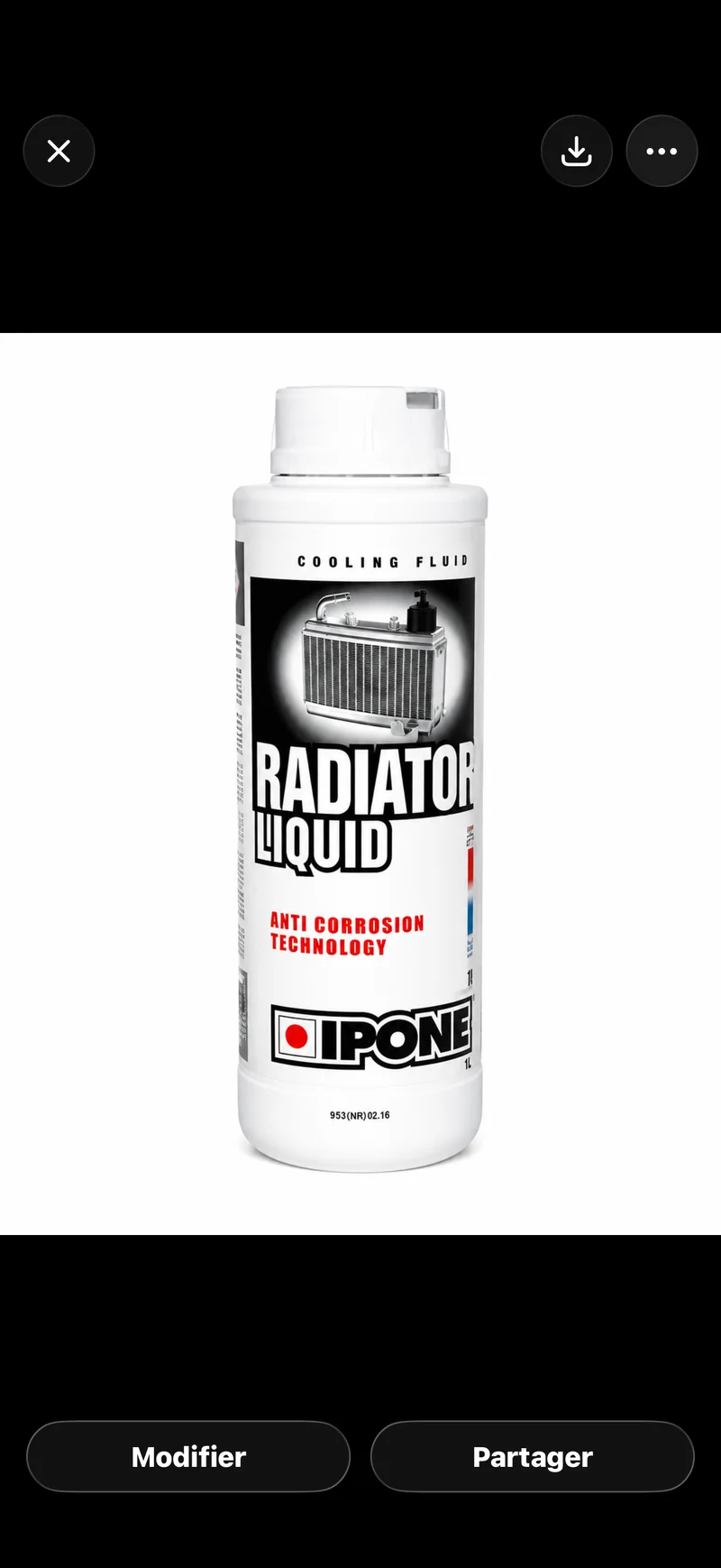 Liquide de refroidissement Ipone – 1 litre