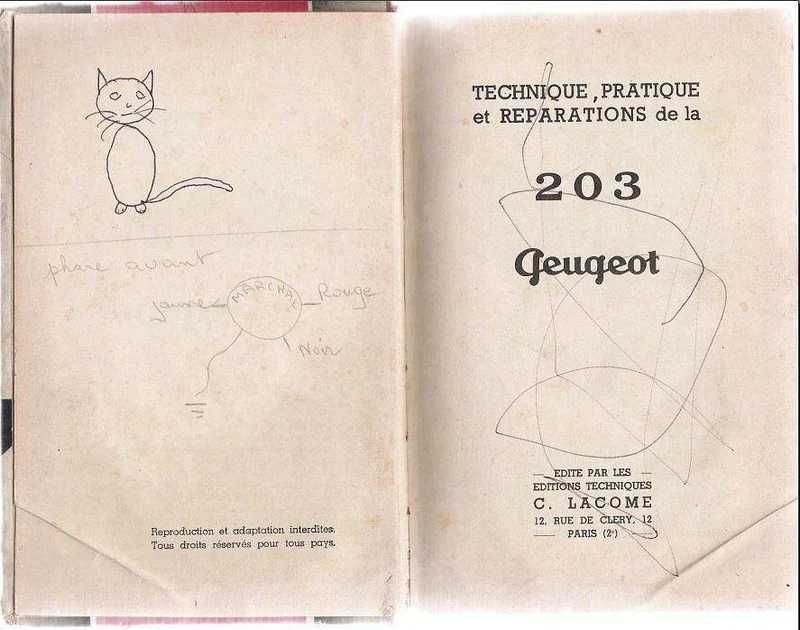 manuel d'atelier Peugeot 203 tous modèles