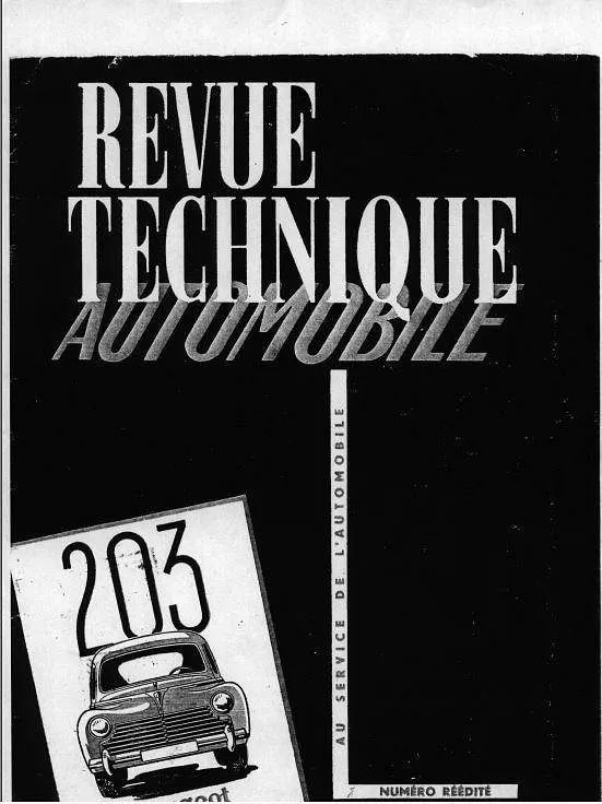 manuel d'atelier Peugeot 203 tous modèles