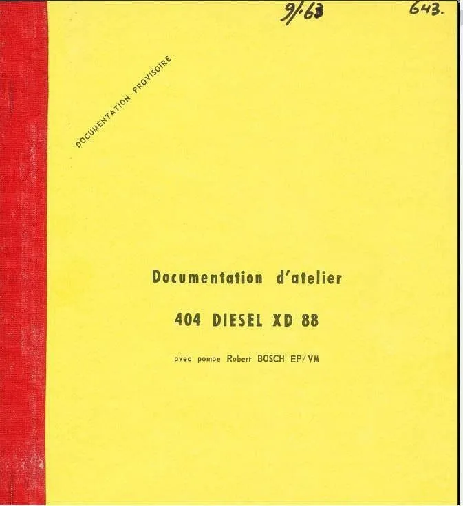 manuels d'atelier Peugeot 404 (compilation)