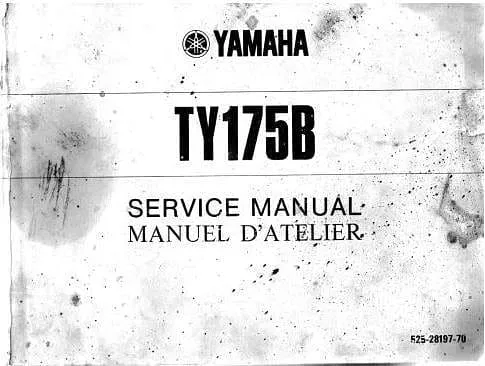 Manuel d'atelier Yamaha 125 175 TY 1978