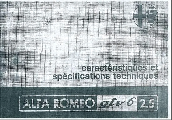 Manuels d'atelier Alfa Roméo GTV et GTV6