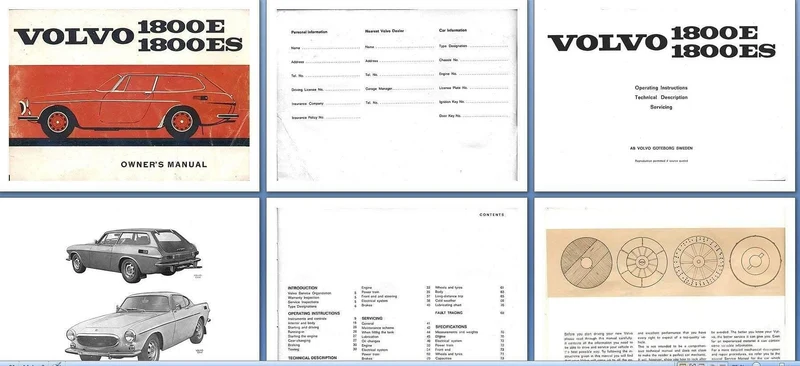 Manuels d'atelier Volvo 120 et P1800 en 58 volumes 4000 pages