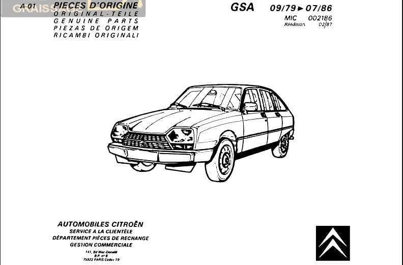 Manuels d'atelier Citroën GS GSA Birotor ( compilation intégrale )