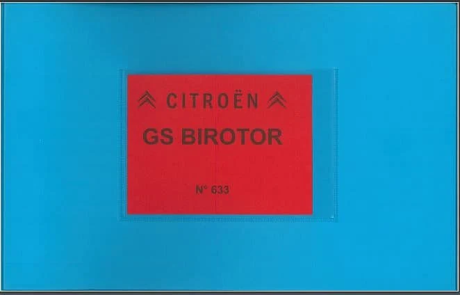 Manuels d'atelier Citroën GS GSA Birotor ( compilation intégrale )