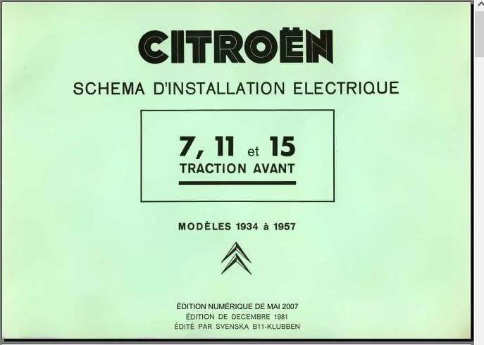 manuels d'atelier Citroën Traction Avant 1934 1955