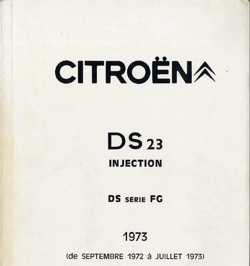 manuels d'atelier Citroën DS 21 DS 20 DS23 1966 à 1975