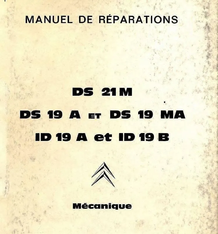 manuels d'atelier Citroën DS 21 DS 20 DS23 1966 à 1975