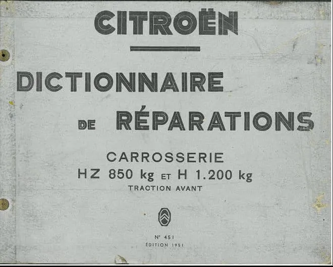 Manuels d'atelier Citroën HY
