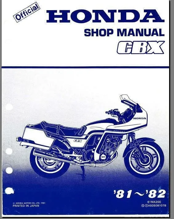 manuels d'atelier Honda 1000 CBX tous modèles