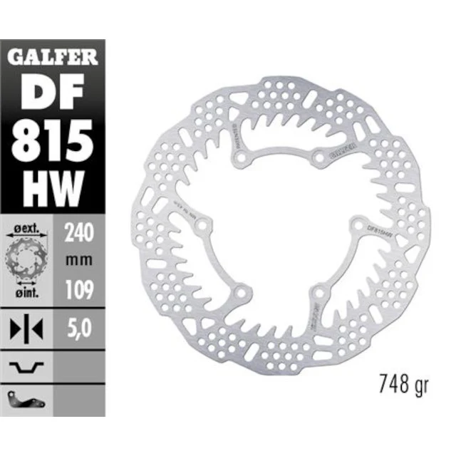 Disco de freno trasero Beta RR 250/300 >2012 2T/4T Galfer