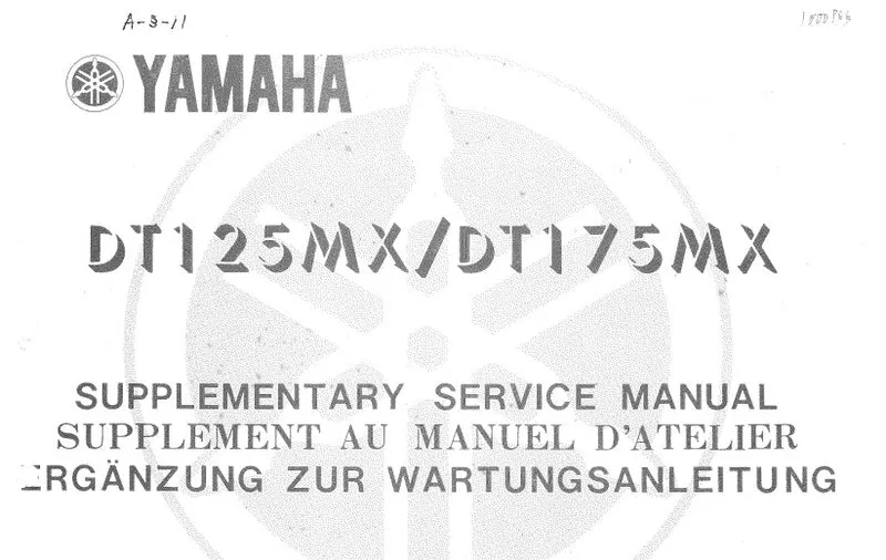 Manuels d'atelier Yamaha 125 DTMX