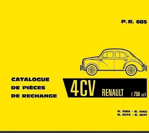 Manuels d'atelier Renault 4cv et 1063