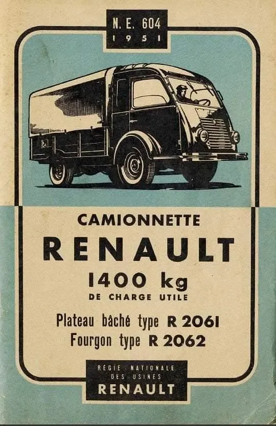 Manuels d'atelier et de réparation Renault r 2087 et Goelette