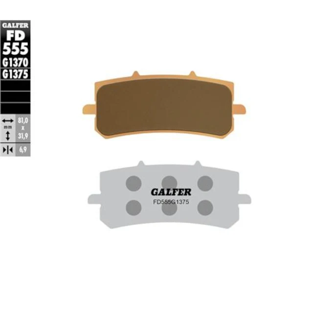 Pastillas de freno pinza radial JJuan 4 pistones 82mm Galfer - sinterizadas sport
