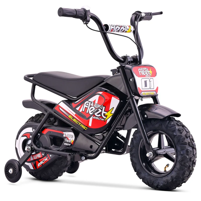 Mini Moto eléctrica FLT-E 250W-24V 110/50-6.50 Max 20 Km/h AllPro Rojo