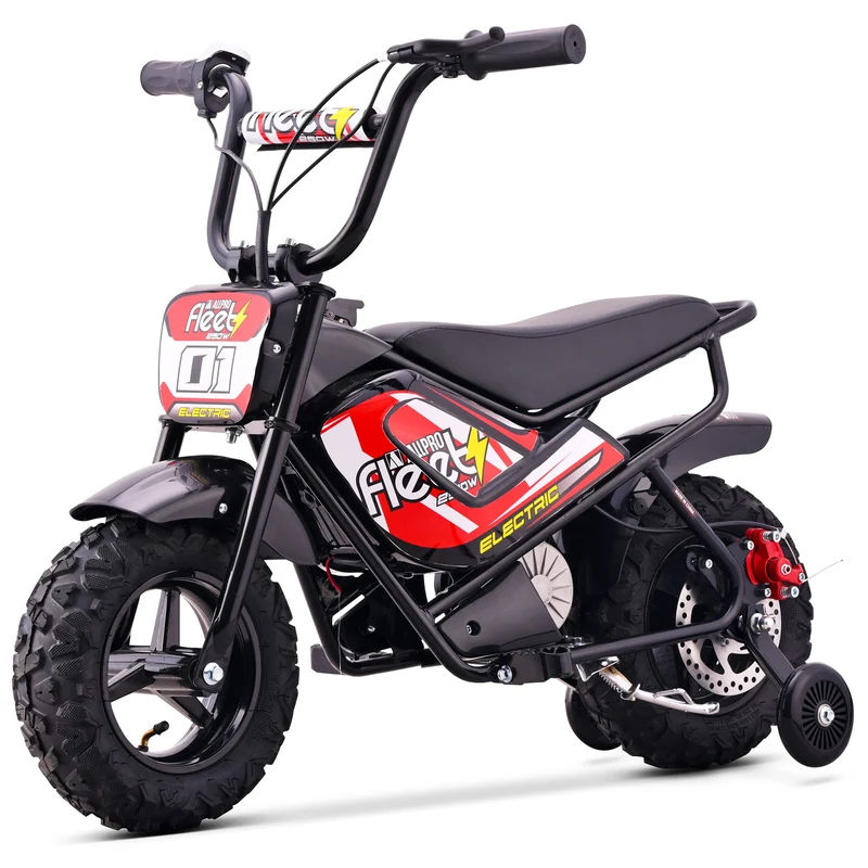 Mini Moto eléctrica FLT-E 250W-24V 110/50-6.50 Max 20 Km/h AllPro Rojo