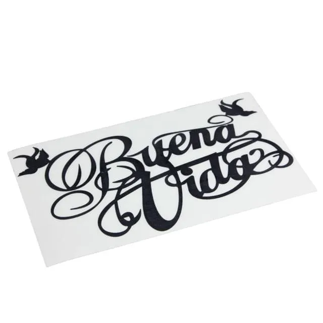 Pegatina Buena Vida, 24cm, negro