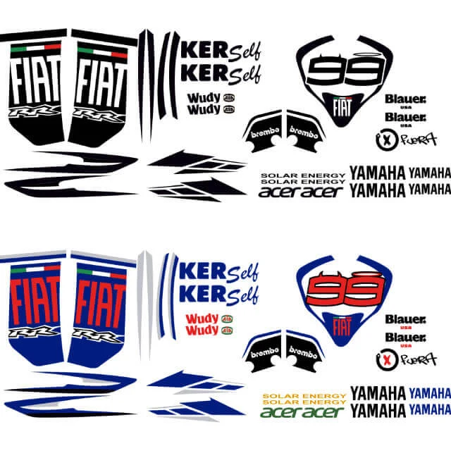 Kit pegatinas Yamaha Jog R/RR fiat Lorenzo