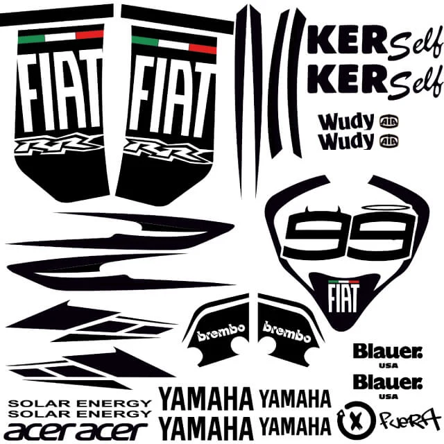 Kit pegatinas Yamaha Jog R/RR fiat Lorenzo