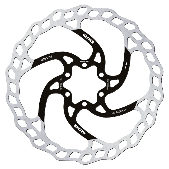 Disco de freno Bici d=180x2mm / 6 tornillos Galfer Wave Bike V2