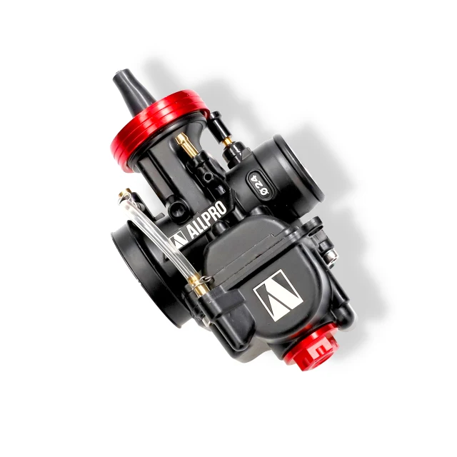 Carburador tipo PWK cuerpo negro tapa CNC rojo AllPro